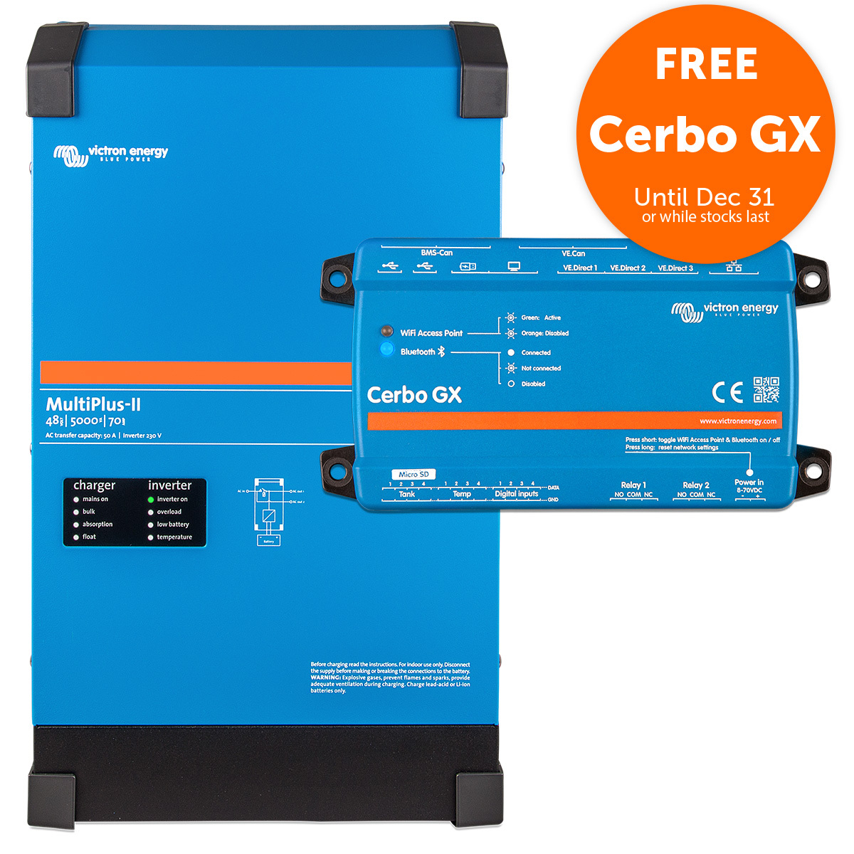 VICTRON Cerbo GX & TOUCH 50: OFF GRID SOLAR SYSTEM - Features