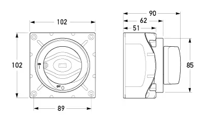 Hella 600A Battery Switch Dimensions