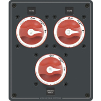 Blue Sea DC Battery Management Panel Traditional Metal Dual Bank