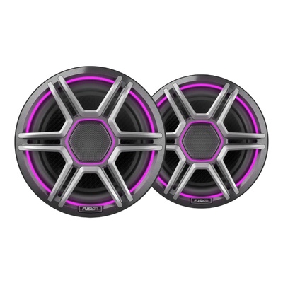 Fusion Apollo™ 7.7&quot; LED Marine Speakers with Sports Grey Grilles