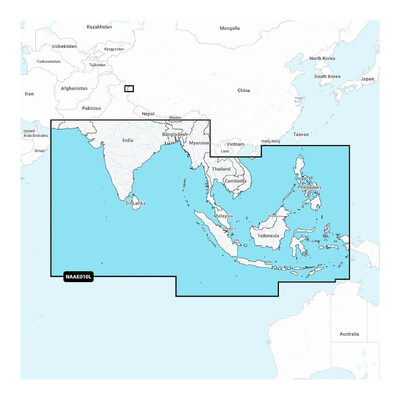 Navionics+ NAAE010L - Indian Ocean & South China Sea Marine Charts  (microSD / SD card)