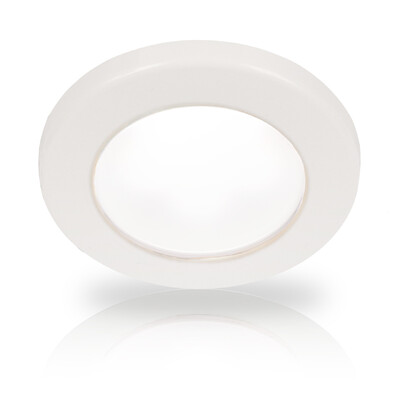 Hella White EuroLED 75 LED Down Lights 24V DC, White Plastic Rim