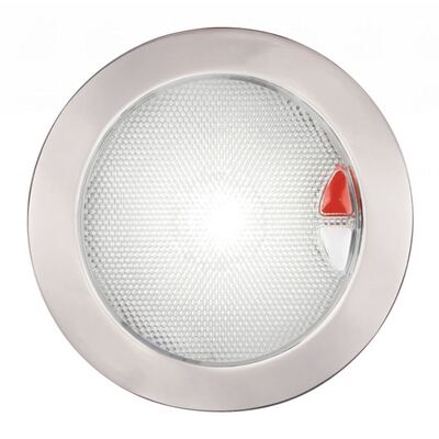 Hella EuroLED 150 White / Red Touch Lamp, 9-33V DC Polished Stainless Steel Rim