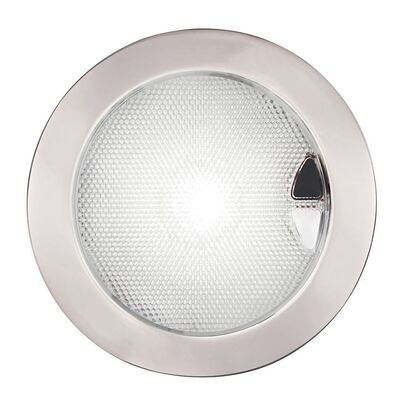 Hella EuroLED 150 White Touch Lamp, 9-33V DC Polished Stainless Steel Rim