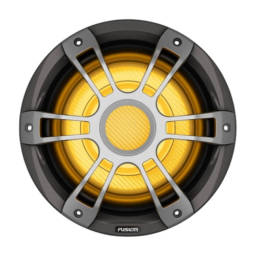 Fusion® Signature Series 3i Marine Subwoofers, 10" 600-watt CRGBW Sports Grey Marine Subwoofer