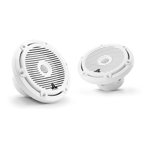 JL Audio M3-650X-C-Gw, 6.5-inch (165 mm) Marine Coaxial Speakers, Gloss White Classic Grilles