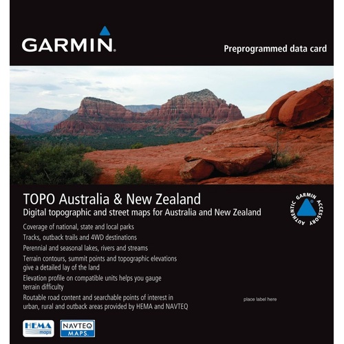 Garmin TOPO Australia & New Zealand microSD/SD card