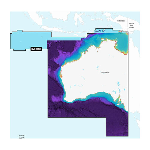 Garmin Navionics Vision+ NVPC016L Australia, West & Central Marine Charts | microSD/SD & 1-year Subscription