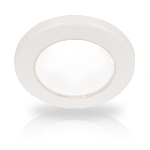 Hella White EuroLED 75 LED Down Lights 24V DC, White Plastic Rim