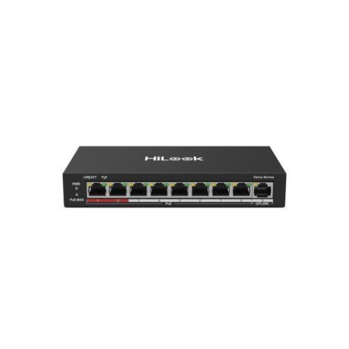 HikVision HiLook NS-0109P-60, L2 Switch, 8 Port PoE, 1 Uplink, 60W PoE Budget, 250m Range