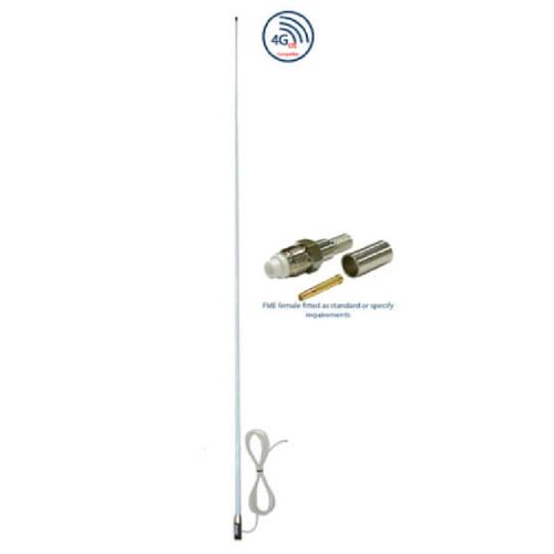 ZCG 4G L700 High Gain Marine Deck Mount Antenna, 700 to 788 MHz, 8 dBi, 4.5m SMA Male